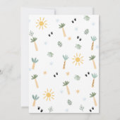 Groen Blauw Drie Rex Dinosaurus 3e Verjaardag Kaart (Achterkant)