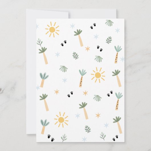 Groen Blauw Drie Rex Dinosaurus 3e Verjaardag Kaart (Achterkant)