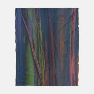 Groen blauw en bruin abstract schilderij fleece deken