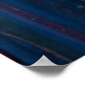 Groen blauw en bruin abstract schilderij poster (Hoek)