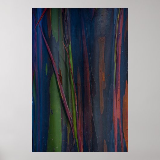 Groen blauw en bruin abstract schilderij poster (Voorkant)