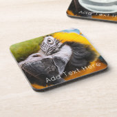 Groen, blauw en geel Macaw Parrot Bier Onderzetter (Linkerzijde)