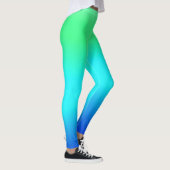 Groen, blauw en Turquoise Cool Water Ombre Leggings (Rechts)