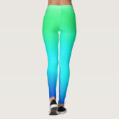 Groen, blauw en Turquoise Cool Water Ombre Leggings (Achterkant)