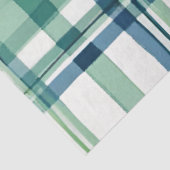 Groen, blauw en wit geplakt decoupage papier (Detail)