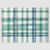 Groen, blauw en wit geplakt decoupage papier (Voorkant)