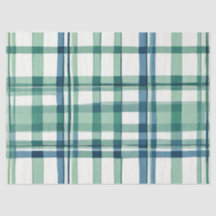 Groen, blauw en wit geplakt decoupage papier