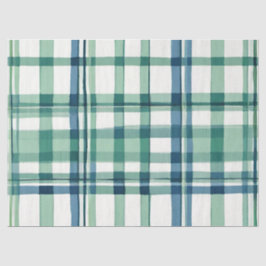 Groen, blauw en wit geplakt decoupage papier