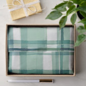 Groen, Blauw en Wit Karo Decoupage Papier (Geschenk)