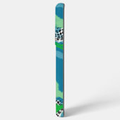 Groen, blauw en zwart Abstract Samsung Galaxy Hoesje (Achterkant horizontaal)