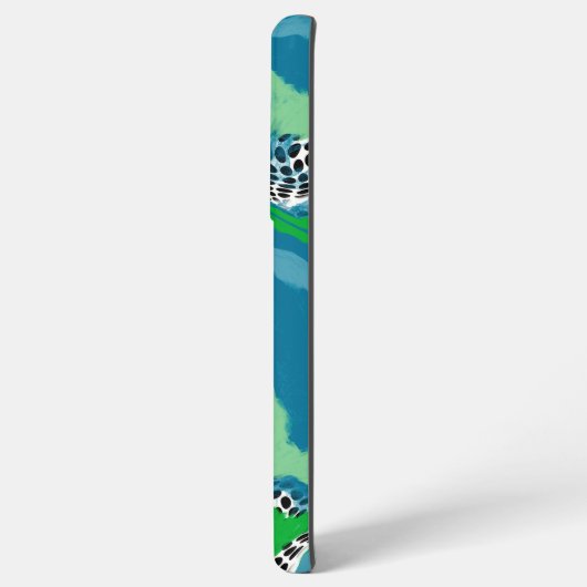 Groen, blauw en zwart Abstract Samsung Galaxy Hoesje (Achterkant horizontaal)