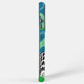 Groen, blauw en zwart Abstract Samsung Galaxy Hoesje (Rechterkant)