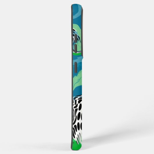 Groen, blauw en zwart Abstract Samsung Galaxy Hoesje (Rechterkant)