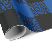 Groen blauw en zwart Chevron Buffalo Cadeaupapier (Rol Hoek)