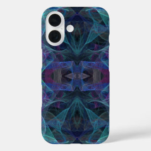 Groen, blauw en zwart fractaal Hoesje