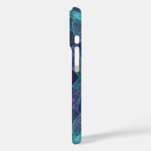 Groen, blauw en zwart fractaal Hoesje (Achterkant / Links)