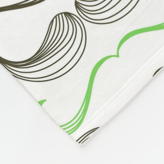 Groen, blauw en zwart ontwerp fleece deken (Hoek)