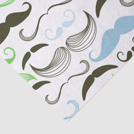 Groen, blauw en zwart ontwerp tissuepapier (Detail)