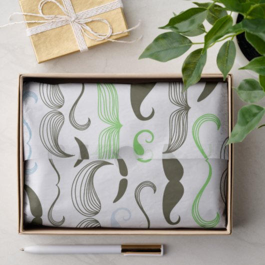 Groen, blauw en zwart ontwerp tissuepapier (Geschenk)