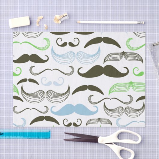 Groen, blauw en zwart ontwerp tissuepapier (Craft)