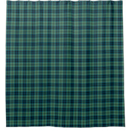 Groen, Blauw, en Zwart Schots geruite Keith Tartan Douchegordijn