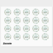 Groen Blauw Eucalyptus Infused zeep labels (Vel)
