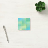 Groen Blauw Geel Geruit Patchwork Patroon Post-it® Notes (Kantoor)