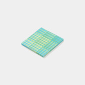 Groen Blauw Geel Geruit Patchwork Patroon Post-it® Notes (Schuin)