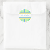 Groen Blauw & Geel Gestreepte Stickers (Tas)