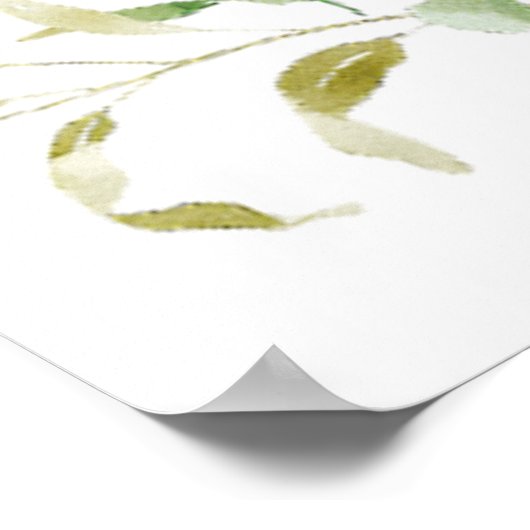 Groen Blauw Gekke Gans Baby shower Welkomstbord Poster (Hoek)