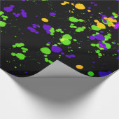 Groen blauw gele ontwerppatroon voor schilderplate cadeaupapier (Hoek)