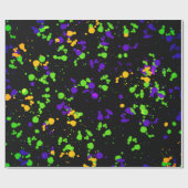 Groen blauw gele ontwerppatroon voor schilderplate cadeaupapier (Vlak)