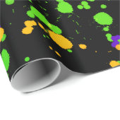 Groen blauw gele ontwerppatroon voor schilderplate cadeaupapier (Rol Hoek)