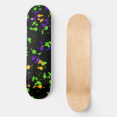 Groen blauw gele ontwerppatroon voor schilderplate persoonlijk skateboard (Voorkant)