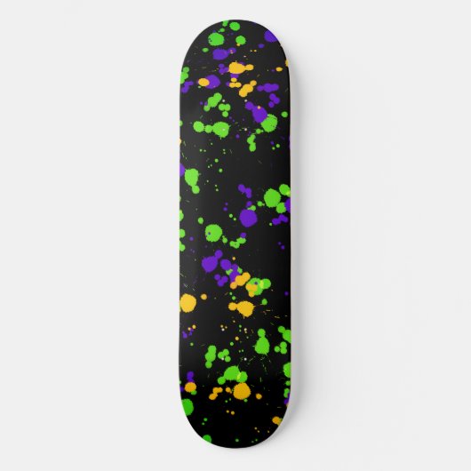 Groen blauw gele ontwerppatroon voor schilderplate persoonlijk skateboard (Voorkant)
