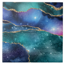 Groen blauw geo-sterrenstelsel voor gouden moderne