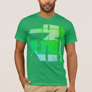 Groen Blauw Geometrische Abstracte Zuidwest Art Lo T-shirt