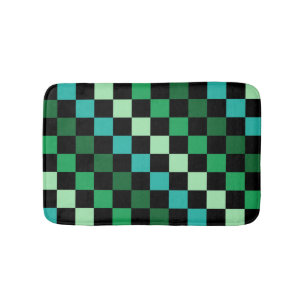 Groen blauw geruit Gingham patroon Badmat