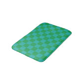 Groen blauw geruit Gingham patroon Badmat (Gekanteld)