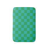 Groen blauw geruit Gingham patroon Badmat (Voorkant Verticaal)