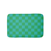 Groen blauw geruit Gingham patroon Badmat (Voorkant)