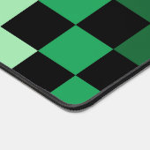 Groen Blauw Geruit Gingham Patroon Bureaumat (Hoek)