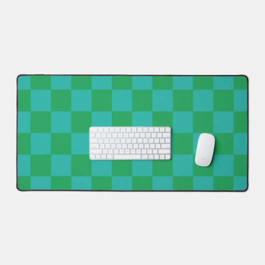 Groen blauw geruit Gingham patroon Bureaumat (Keyboard & Muis)