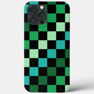 Groen blauw geruit Gingham patroon Case-Mate iPhone Case