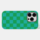 Groen blauw geruit Gingham patroon Case-Mate iPhone Case (Achterkant (horizontaal))