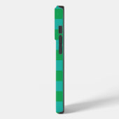 Groen blauw geruit Gingham patroon Case-Mate iPhone Case (Achterkant / Links)