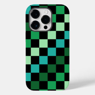 Groen Blauw Geruit Gingham Patroon Case-Mate iPhone 14 Pro Hoesje