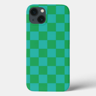 Groen blauw geruit Gingham patroon Case-Mate iPhone Case