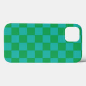 Groen blauw geruit Gingham patroon Case-Mate iPhone Case (Achterkant (horizontaal))