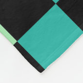 Groen blauw geruit Gingham patroon Fleece Deken (Hoek)